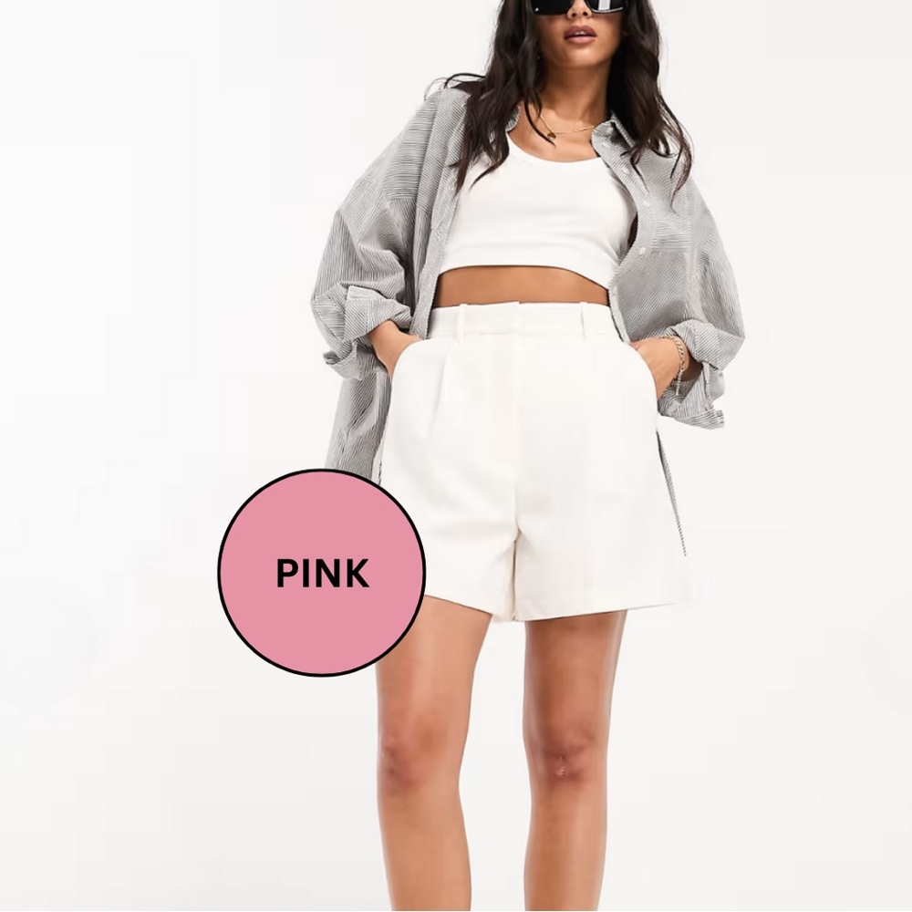 High-Waist Pleated Women’s Shorts in Cream - Modern Summer Staple